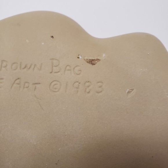 Brown Bag Cookie Mold Santa 1983 Hill Design Stoneware Christmas Recipe Book New - Picture 2 of 12